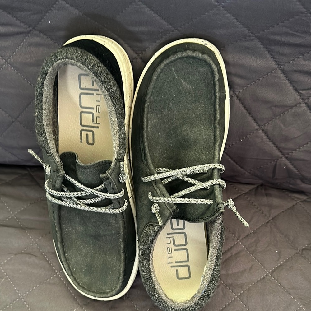 Hey Dude Black and Gray Casual Loafers